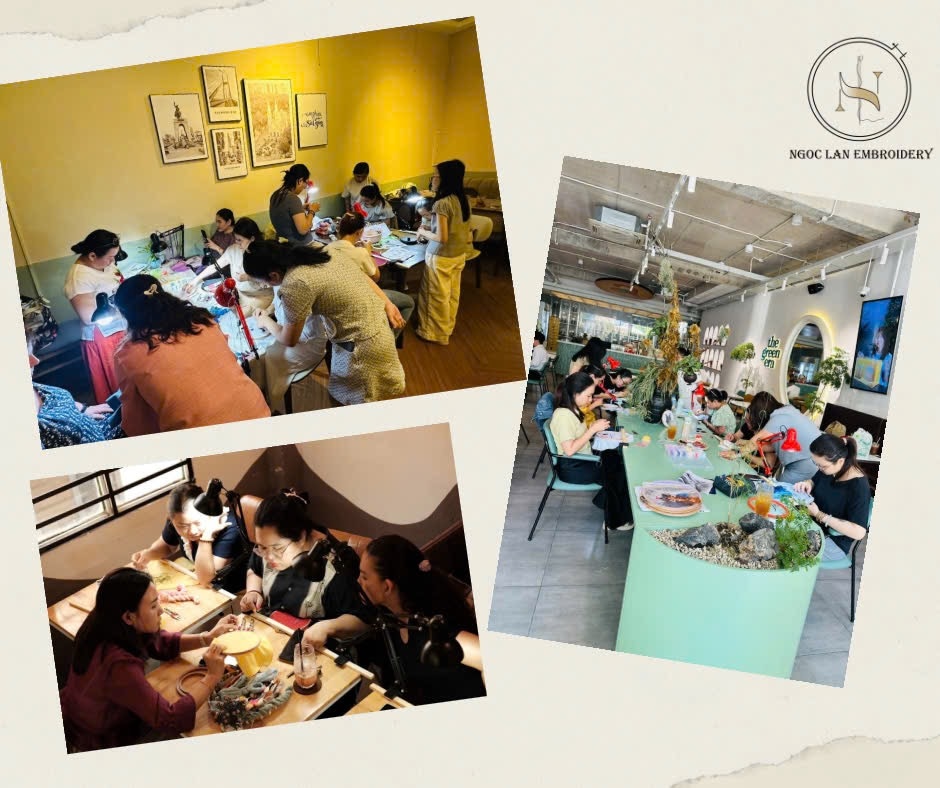 Lớp học thêu tay tại Ngọc Lan