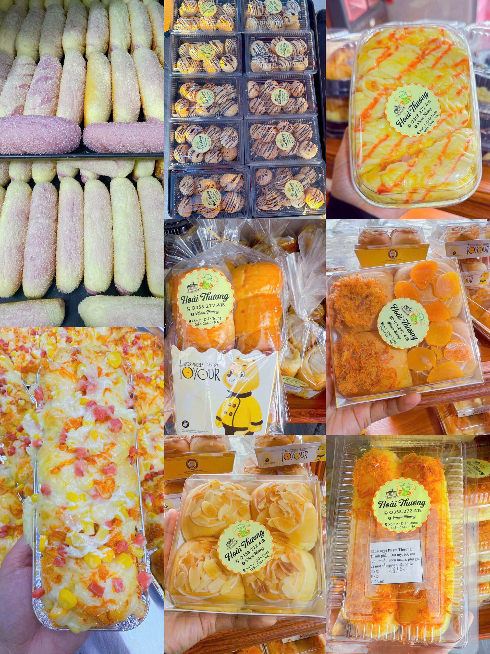 Bánh ngọt tại Hoài Thương Bakery được Phạm Thương thực hiện 