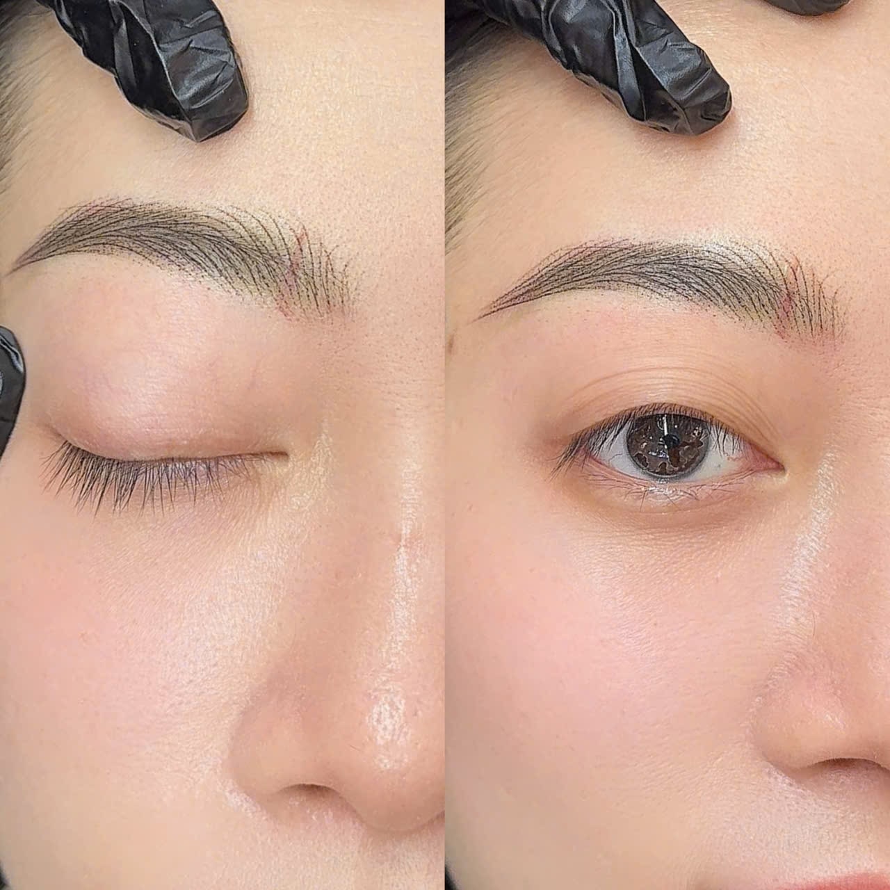 Khuôn mày sau khi làm được khắc họa nhẹ nhàng qua từng sợi mảnh, mang lại vẻ đẹp chân thật nhất