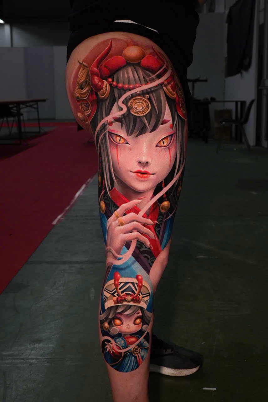 “Evil Doll” – phong cách biểu tượng đưa tên tuổi Minh Phạm lên bản đồ tattoo quốc tế, nơi cảm xúc Á Đông hòa cùng kỹ thuật phương Tây