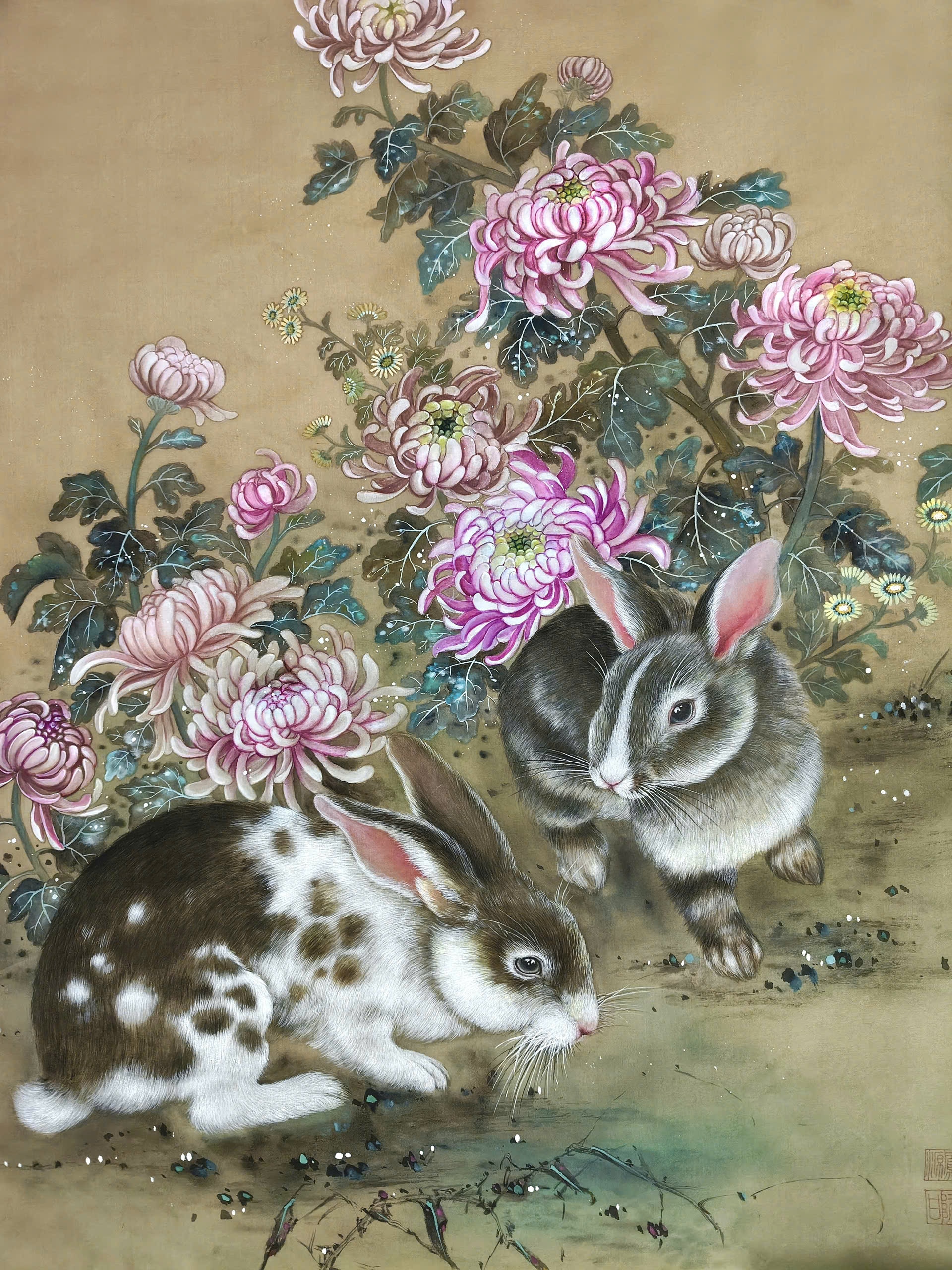 Tác phẩm “Tình Xuân” được nữ hoạ sĩ thể hiện đầy tinh tế