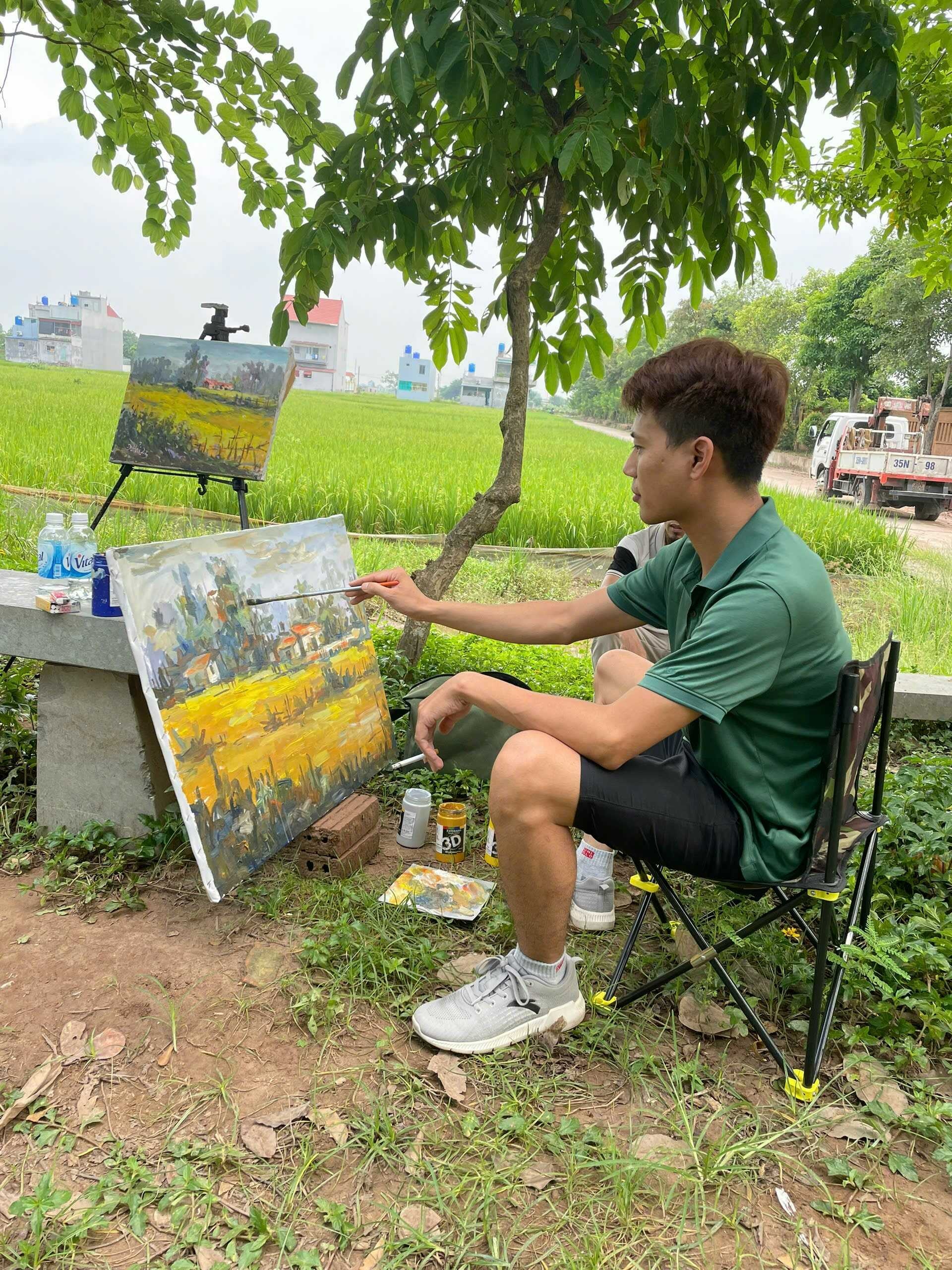 Hoạ sĩ Vũ Tiến Minh và tác phẩm kí hoạ phong cảnh vùng quê Việt Nam